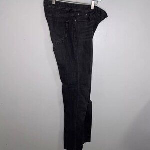 Garnet Hill Essential straight leg black jeans women's size 31 12